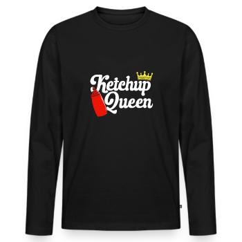 Ketchup Ketchup à la tomate - T-shirt manches longues Premium bio Homme - noir - Devant - Nico (187cm)