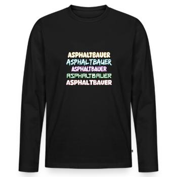 Asphalt builder as a job - Men's Premium Organic Long Sleeve Shirt - black - Front - Nico (187cm)