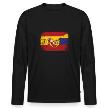 Ecuador España Bandera de Ecuador Regalo - Men's Premium Organic Long Sleeve Shirt - black - Front - Nico (187cm)
