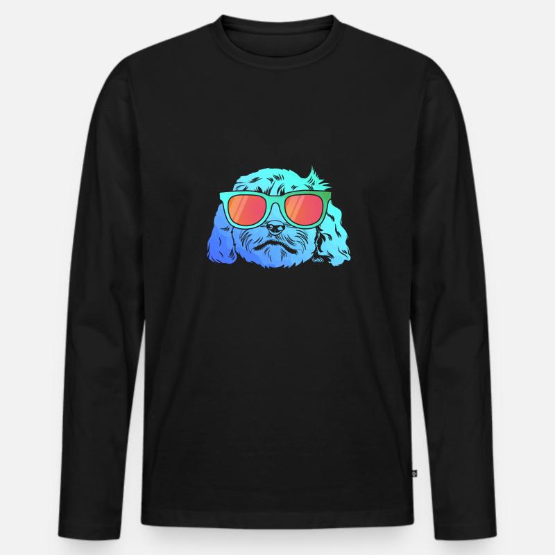 Cockapoo Hund - Männer Premium Bio Langarmshirt - Schwarz