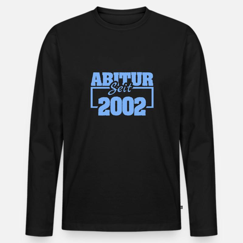 Jahr 2002 - Männer Premium Bio Langarmshirt - Schwarz