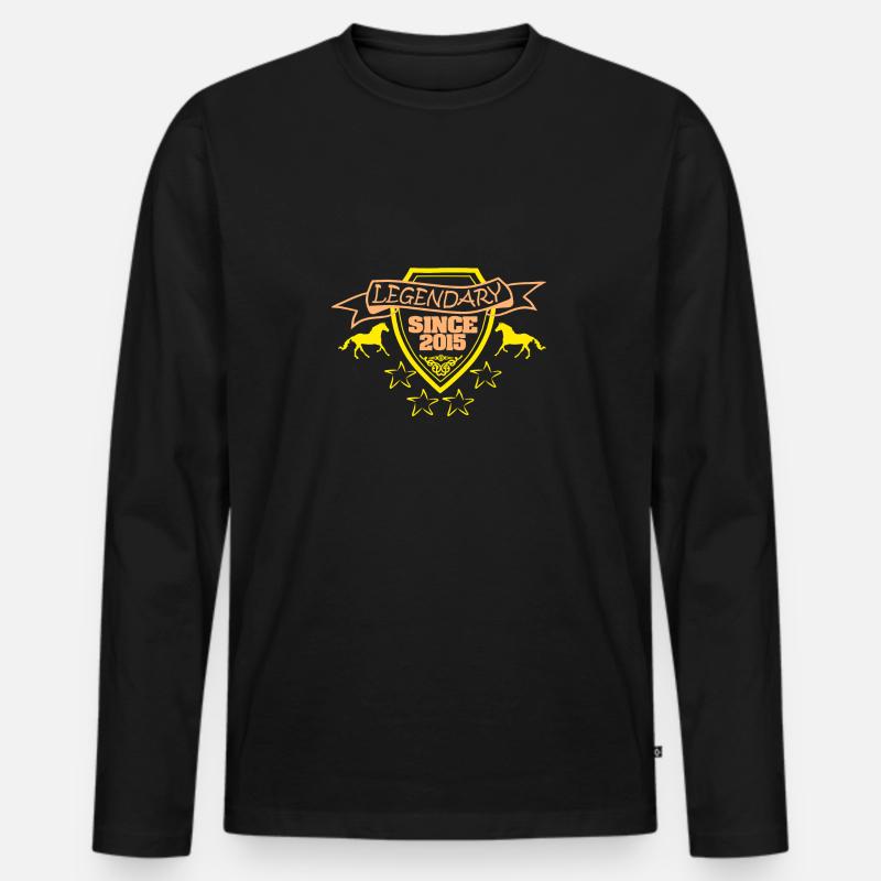 seit 2015 - Männer Premium Bio Langarmshirt - Schwarz