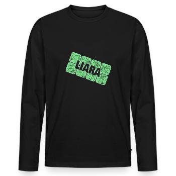 Infant Liara - Men's Premium Organic Long Sleeve Shirt - black - Front - Nico (187cm)