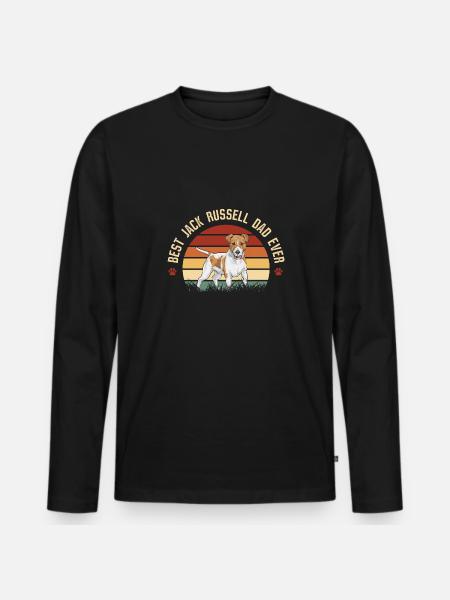 Jack Russell Terrier - Men's Premium Organic Long Sleeve Shirt - black