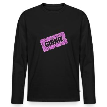 Name day Ginnie - Men's Premium Organic Long Sleeve Shirt - black - Front - Nico (187cm)