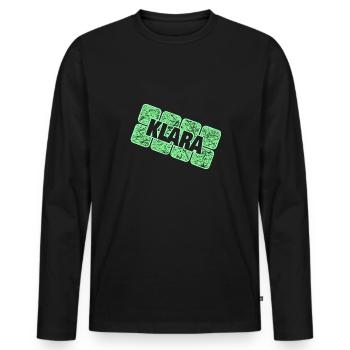 Infant Klara - Men's Premium Organic Long Sleeve Shirt - black - Front - Nico (187cm)