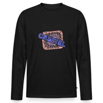 Colleague Castiel - Men's Premium Organic Long Sleeve Shirt - black - Front - Nico (187cm)