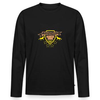 Legendary 1998 - Men's Premium Organic Long Sleeve Shirt - black - Front - Nico (187cm)