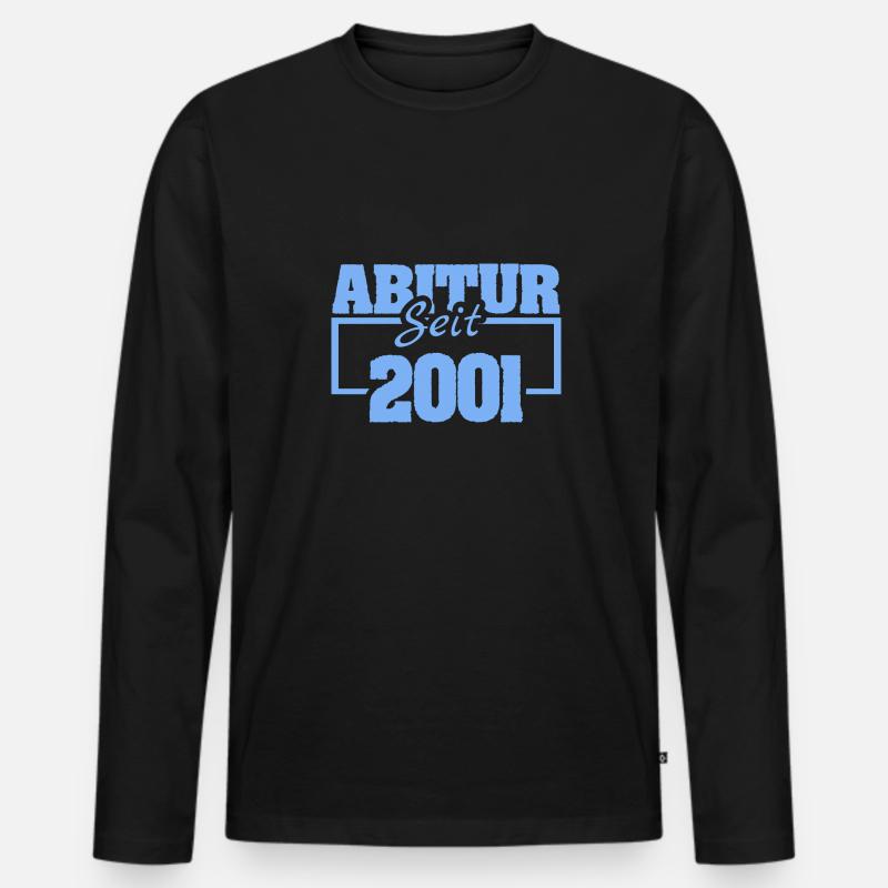 Abiturient 2001 - Männer Premium Bio Langarmshirt - Schwarz
