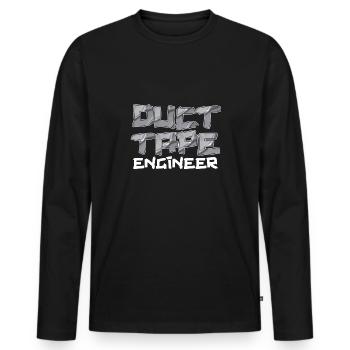 Duct Tape Panzertape Handwerker Klebeband - Männer Premium Bio Langarmshirt - Schwarz - Vorne - Nico (187cm)