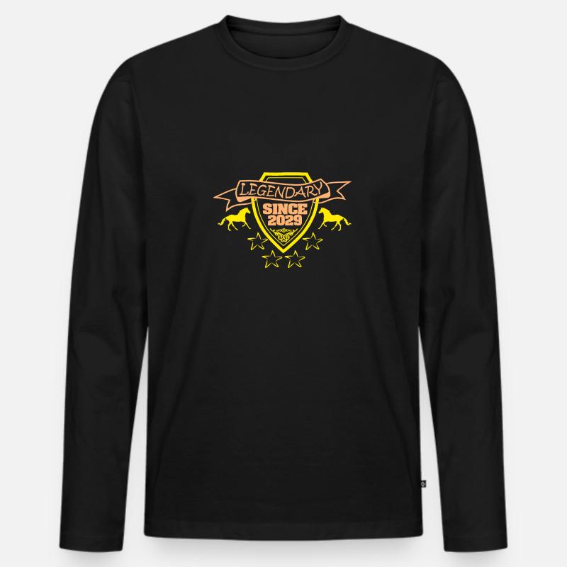 seit 2029 - Männer Premium Bio Langarmshirt - Schwarz