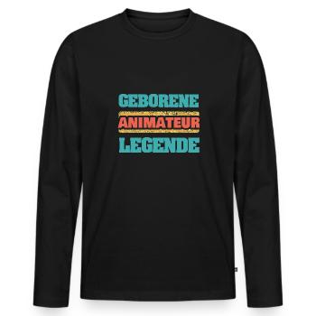 Occupation: Entertainer - Men's Premium Organic Long Sleeve Shirt - black - Front - Nico (187cm)