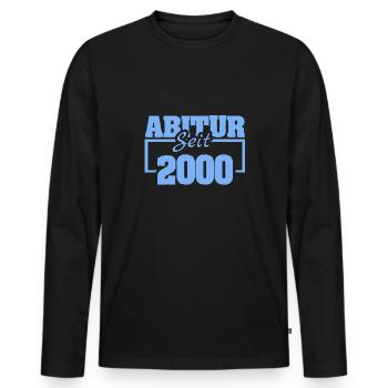 Abi 2000 - T-shirt manches longues Premium bio Homme - noir - Devant - Nico (187cm)