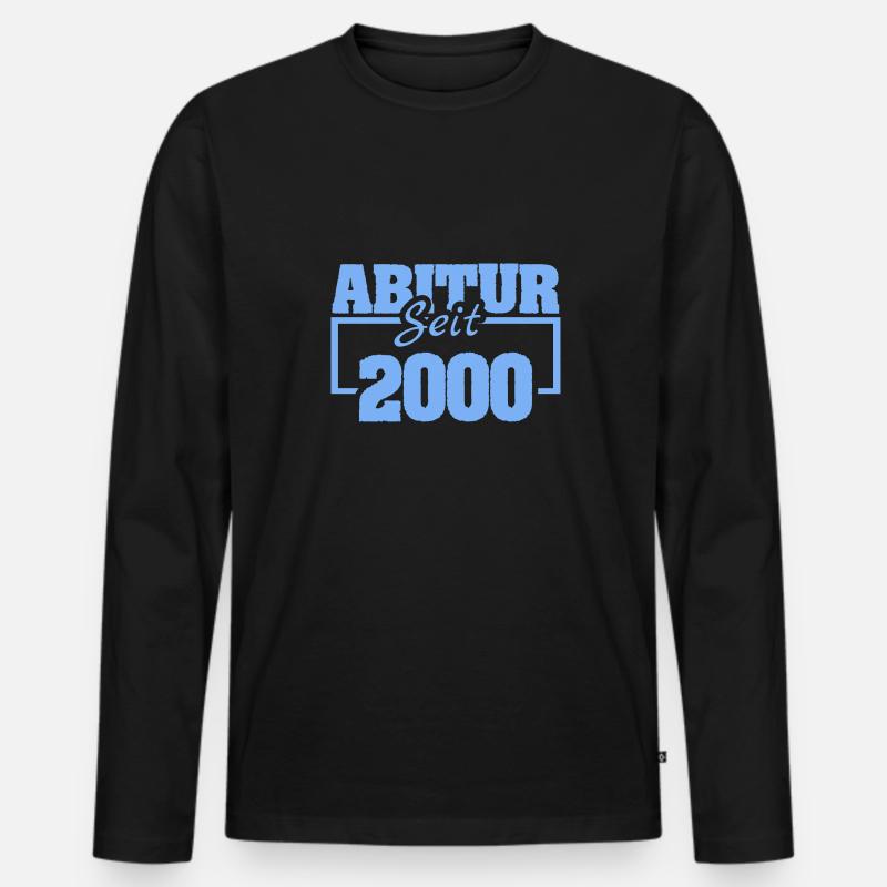 Abi 2000 - Männer Premium Bio Langarmshirt - Schwarz