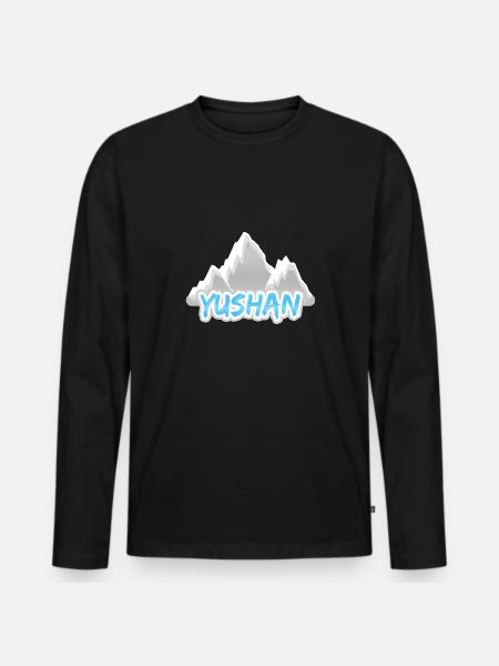 Yushan - Men's Premium Organic Long Sleeve Shirt - black