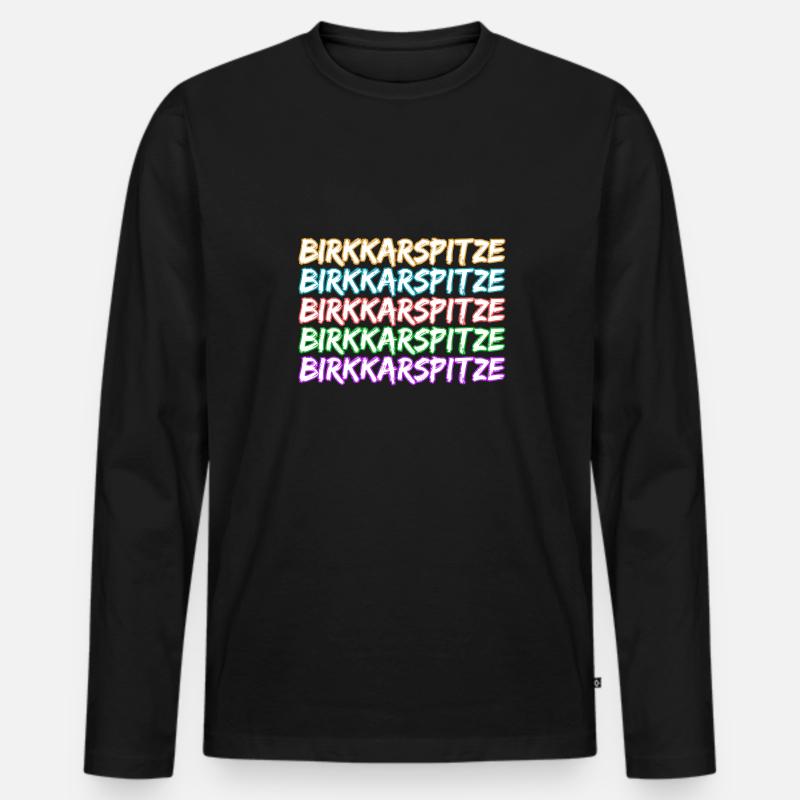 Klettern Birkkarspitze - Männer Premium Bio Langarmshirt - Schwarz