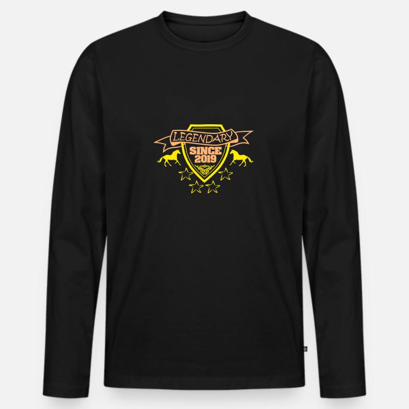 Legendaer 2019 - Männer Premium Bio Langarmshirt - Schwarz