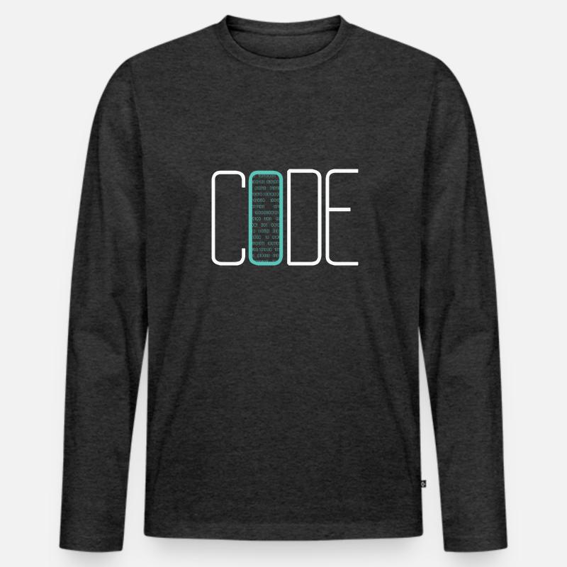 Coding Coder Developer Computer Nerd Quote Männer Premium Bio Langarmshirt