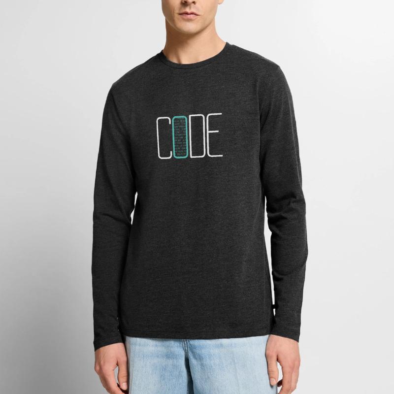 Coding Coder Developer Computer Nerd Quote Männer Premium Bio Langarmshirt