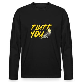 Cockatiel Cockatiel Cockatoo Perroquet Oiseau Cadeau - T-shirt manches longues Premium bio Homme - noir - Devant - Nico (187cm)