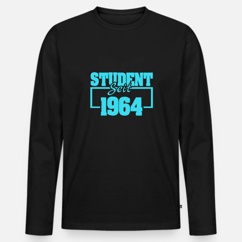 seit 1964 - Männer Premium Bio Langarmshirt - Schwarz