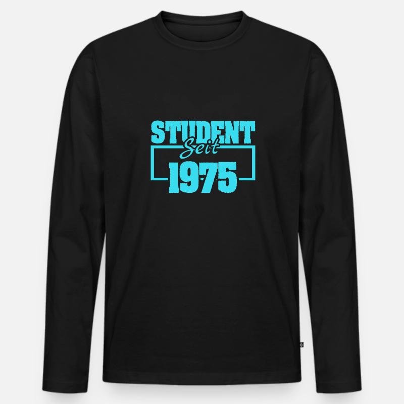 seit 1975 - Männer Premium Bio Langarmshirt - Schwarz