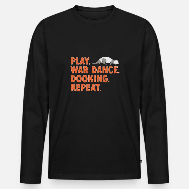 Frettchen Besitzer Frettchen - Männer Premium Bio Langarmshirt - Schwarz