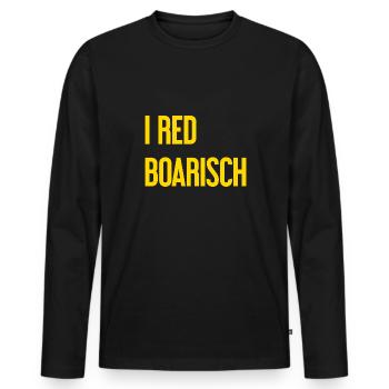 I red boarisch - Men's Premium Organic Long Sleeve Shirt - black - Front - Nico (187cm)