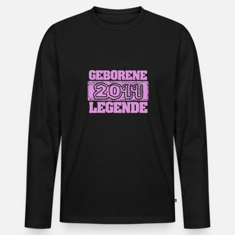 2011 - Männer Premium Bio Langarmshirt - Schwarz