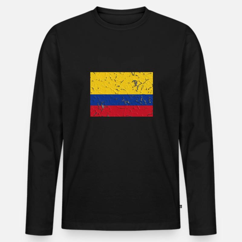 Kolumbien Kolumbien - Männer Premium Bio Langarmshirt - Schwarz