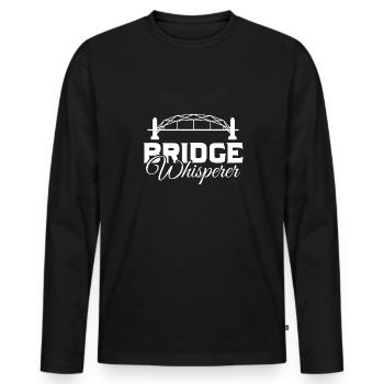Bridge Whisperer Technical Engineer Bridge - Männer Premium Bio Langarmshirt - Schwarz - Vorne - Nico (187cm)