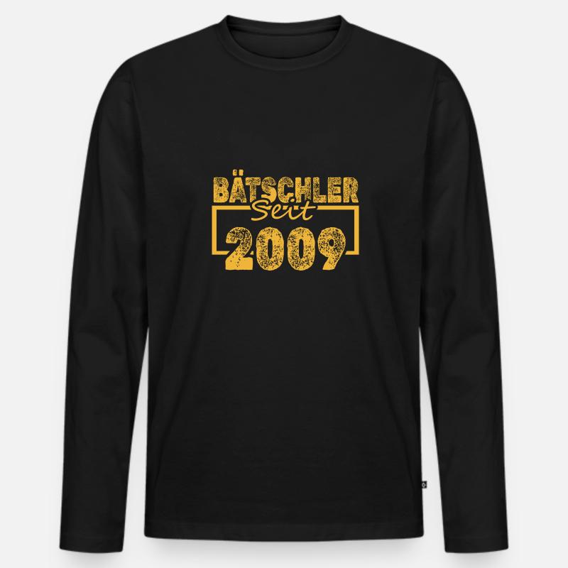 Bätscheler 2009 - Männer Premium Bio Langarmshirt - Schwarz