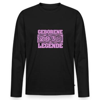 2030 - T-shirt manches longues Premium bio Homme - noir - Devant - Nico (187cm)