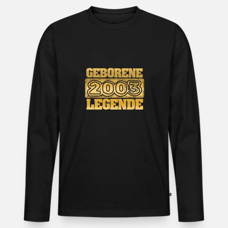 Geschenkidee 2003 - Männer Premium Bio Langarmshirt - Schwarz