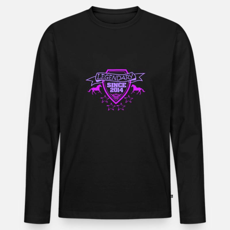 2014 - Männer Premium Bio Langarmshirt - Schwarz