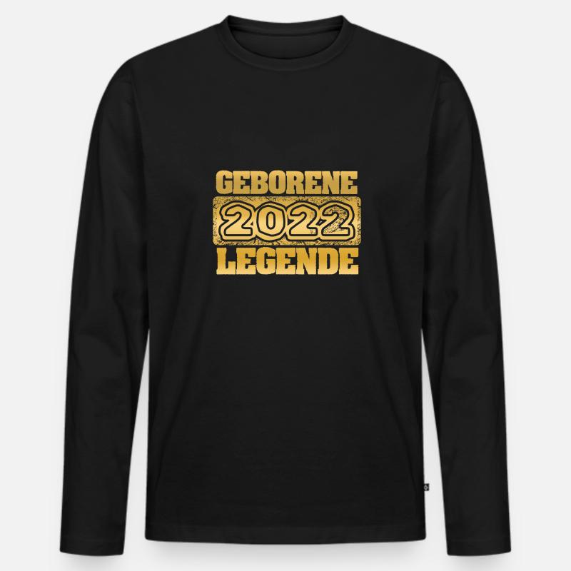 Geschenkidee 2022 - Männer Premium Bio Langarmshirt - Schwarz