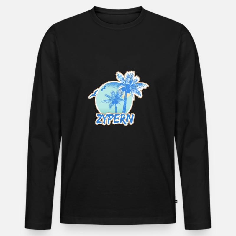 Urlaub Zypern - Männer Premium Bio Langarmshirt - Schwarz