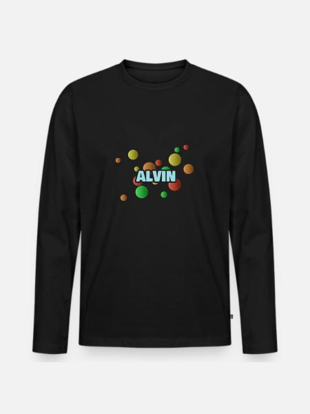 Alvin Ball Pit. - Men's Premium Organic Long Sleeve Shirt - black