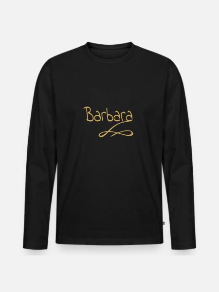 First name barbara - Men's Premium Organic Long Sleeve Shirt - black