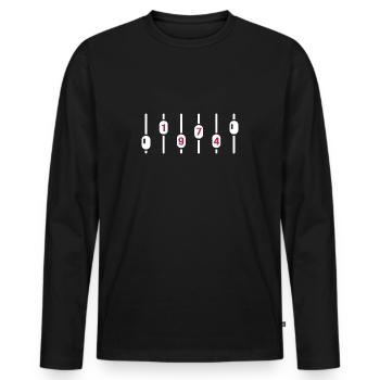 1974 Birthday DJ Anniversary Sound Engineer Disco - Men's Premium Organic Long Sleeve Shirt - black - Front - Nico (187cm)