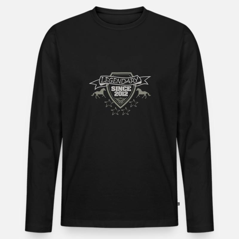 seit 2012 - Männer Premium Bio Langarmshirt - Schwarz