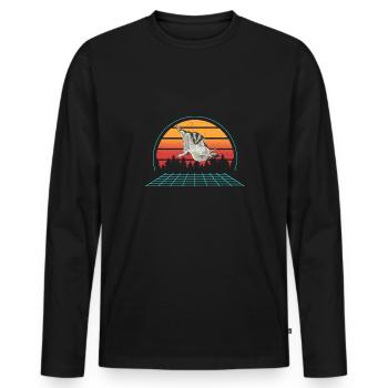 Short-headed glider Sugar Glider - Men's Premium Organic Long Sleeve Shirt - black - Front - Nico (187cm)