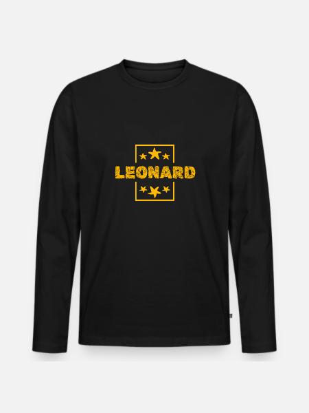 Leonard as Leonard - Men's Premium Organic Long Sleeve Shirt - black