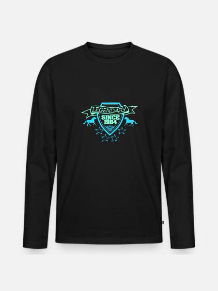 1984 - Men's Premium Organic Long Sleeve Shirt - black