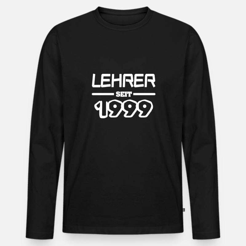 1999 - Männer Premium Bio Langarmshirt - Schwarz