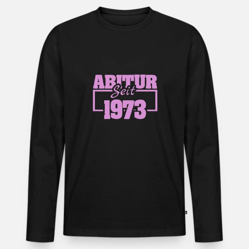 Abi 1973 - Männer Premium Bio Langarmshirt - Schwarz