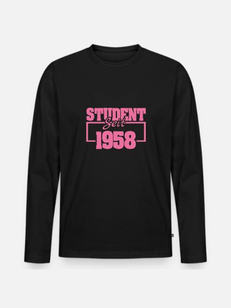1958 - Men's Premium Organic Long Sleeve Shirt - black