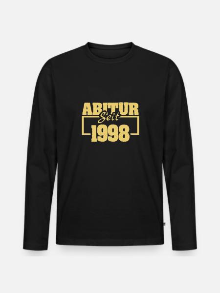 Abiturient 1998 - Männer Premium Bio Langarmshirt - Schwarz