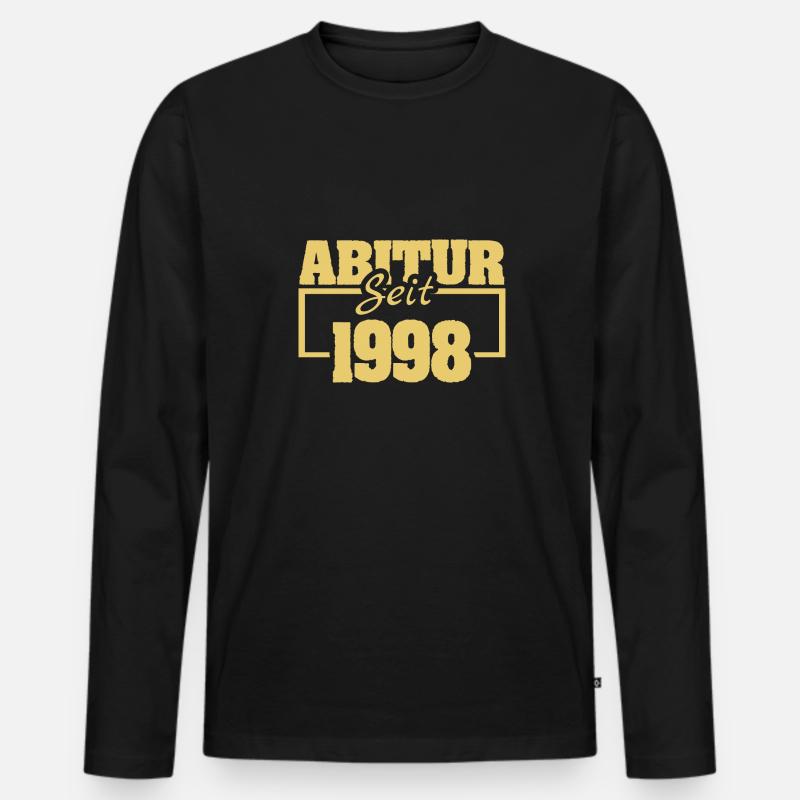Abiturient 1998 - Männer Premium Bio Langarmshirt - Schwarz