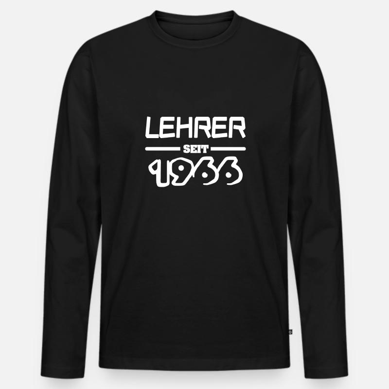 1966 1966 - Männer Premium Bio Langarmshirt - Schwarz